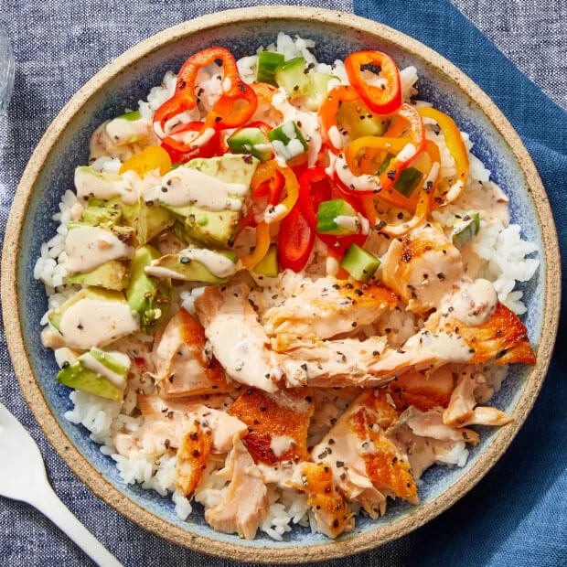 Sushi & Salmon Rice Healthy Grain Bowls
