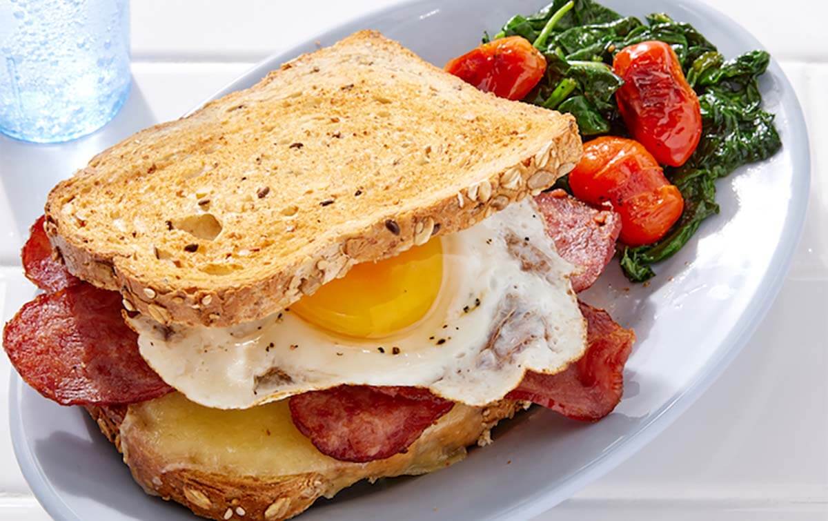 Turkey Bacon Eggs Cheese Healthy Breakfast Ideas