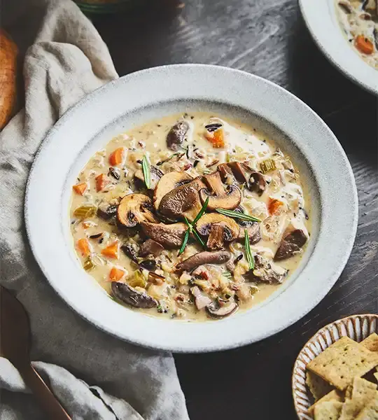 Savory Mushroom and Wild Rice Soups for Fall